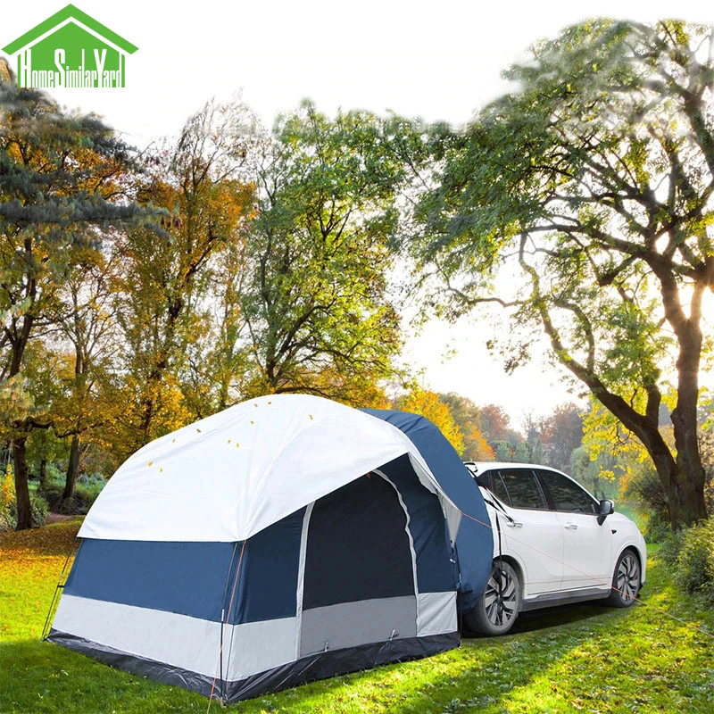 Cheap Goat Tents Outdoor Camping 210D Oxford Tents Car Trail Rear Trunk Tent Hiking 4Person Sunshade Waterproof Tent Road Trip for Vehicle Awning   